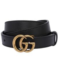 Gucci - 2cm gg Marmont Shiny Leather Belt - Lyst