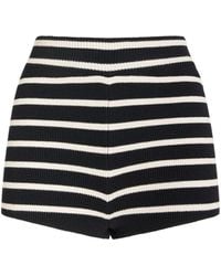 Ami Paris - Ami Striped Sailor Cotton Mini Shorts - Lyst