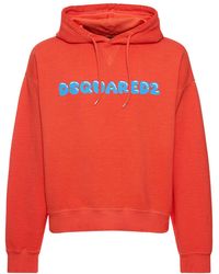 DSquared² - Logo Relaxed Cotton Hoodie - Lyst