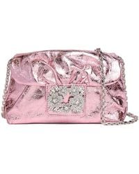Roger Vivier - Micro Rv Bouquet Draped Crystal Clutch - Lyst