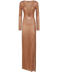 Missoni - Crochet Lurex V-Neck Long Dress - Lyst