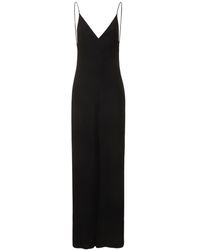 Valentino - Jumpsuit de seda cady con espalda abierta - Lyst