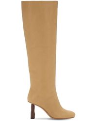 Rejina Pyo 80mm Leather Tall Boots - Natural