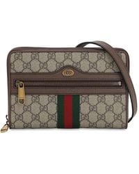 Gucci Schultertasche Aus Gg-supreme-stoff "ophidia" - Natur