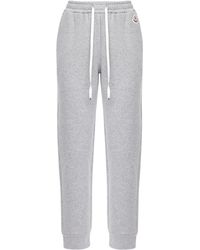 Moncler Pantalon En Jersey De Coton - Gris
