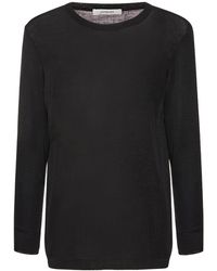 Lemaire - Camiseta de punto de lana y seda - Lyst