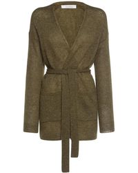 Max Mara Tessa Mohair-blend Wrap Cardigan in Red | Lyst UK