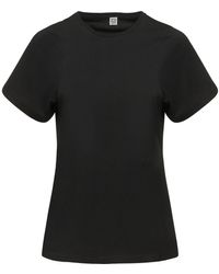 Totême - Curved Seam Cotton T-Shirt - Lyst