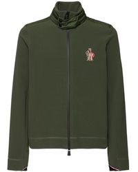 Moncler - Logo Stretch Tech Zip-up Cardigan - Lyst