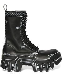 Balenciaga - Bulldozer Marker Lug-sole Boots - Lyst