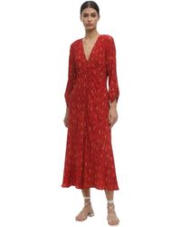 RIXO London Midikleid Aus Krepp "katie" - Rot