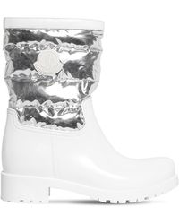 Moncler Bottes En Caoutchouc Et Nylon 40 Mm - Blanc