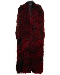 Ann Demeulemeester - Cappotto jacobina in shearling - Lyst