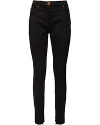 Versace Jeans Aus Jersey Und Denim - Schwarz