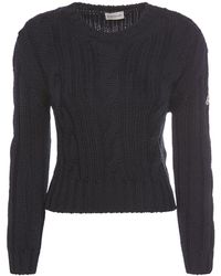 Moncler - Tricot Wool Crewneck Sweater - Lyst