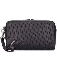 Balenciaga - Car Embossed Leather Toiletry Bag - Lyst