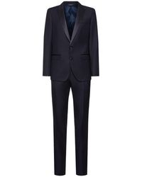 Dolce & Gabbana - Wool Pinpoint Tuxedo Suit - Lyst