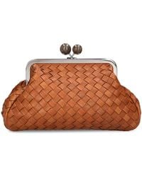 Weekend by Maxmara - Pancia Woven Leather Clutch - Lyst