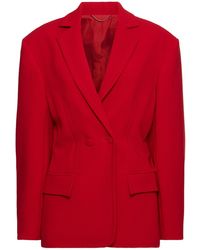 Magda Butrym - Wool Blend Fitted Blazer - Lyst