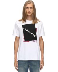DIESEL Printed Patch Cotton Jersey T-shirt - White