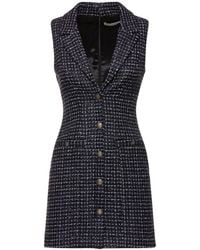 Alessandra Rich - Sequined Tweed Sleeveless Mini Dress - Lyst