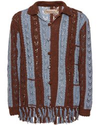 BAZISZT - Crocheted Cotton Overshirt - Lyst