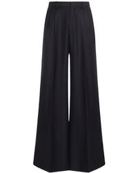 Etro - Extra Wide Pleated Wool Pants - Lyst