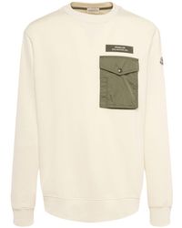 Moncler - Cotton Blend Sweatshirt W/ Pocket - Lyst
