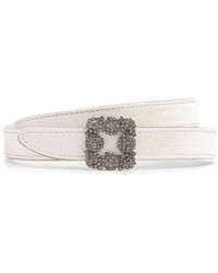 Manolo Blahnik - 20mm Hangisi Satin Belt - Lyst