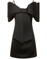 Mach & Mach - Le Cadeau Bow Organza Mini Dress - Lyst