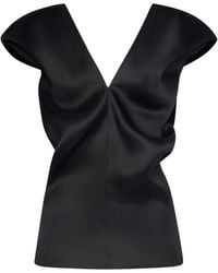 KHAITE - Top ami in raso di seta - Lyst