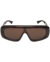 Bottega Veneta - Bombe Shield Acetate Sunglasses - Lyst
