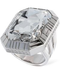 Versace - Crystal Ring - Lyst