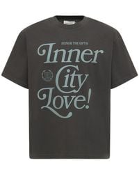 Honor The Gift Inner City Love Printed Cotton T-shirt - Black