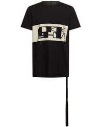 Rick Owens - T-shirt level t in cotone con stampa - Lyst