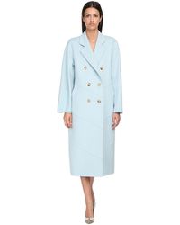 Max Mara Doppelreihiger Kaschmirmantel - Blau