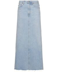 Agolde - Hilla Denim Cotton Long Skirt - Lyst