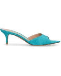 Gianvito Rossi - 55Mm Suede Sandal Mules - Lyst
