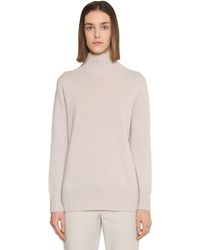 Max Mara Cashmere Knit Sweater - Natural