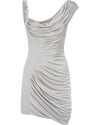 Versace - ビスコースドレープジャージーミニドレス - Lyst