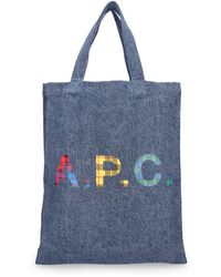 A.P.C. - Mini Lou Anses Canvas Tote Bag - Lyst