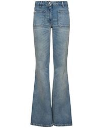 Courreges - Denim Low Rise Bootcut Jeans - Lyst