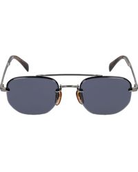 David Beckham Db Geometric Stainless Steel Sunglasses - Grey
