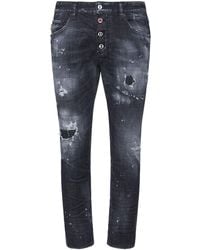 DSquared² - Pac- Cotton Denim Skater Jeans - Lyst