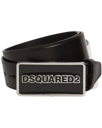 DSquared² 40mm Breiter Webgürtel Mit Dsquared-logo - Schwarz