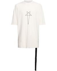 Rick Owens - T-shirt jumbo ss t in cotone - Lyst