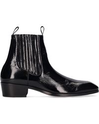 Tom Ford - 40Mm Crackle Leather Ankle Boots - Lyst