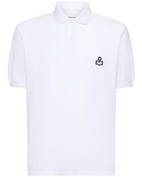 Isabel Marant - Embroidered Logo Cotton Piquet Polo - Lyst