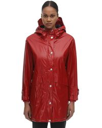 Burberry Back Logo Rain Coat - Red