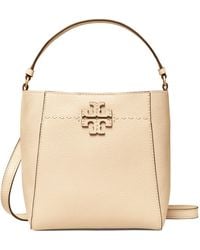 Tory Burch - Small Mcgraw Leather Bucket Bag - Lyst